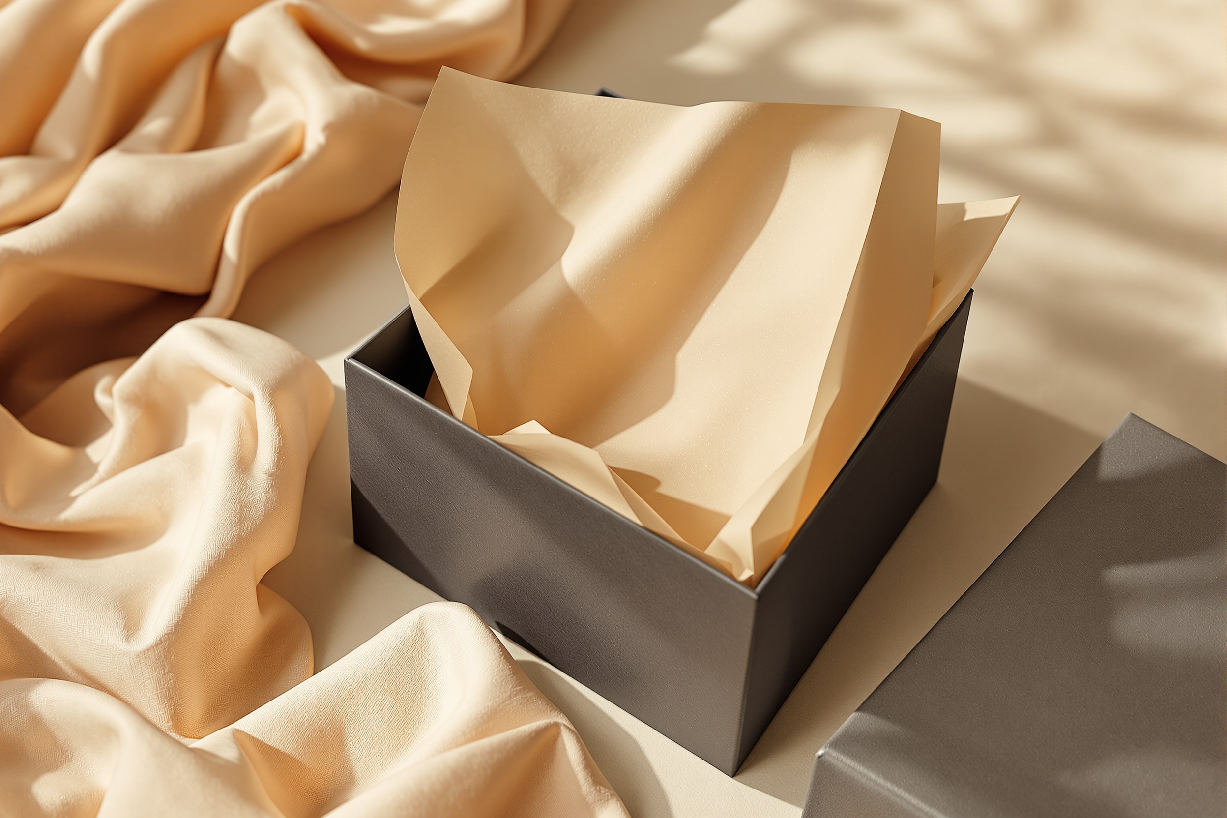 The Second Haus branded packaging and tissue